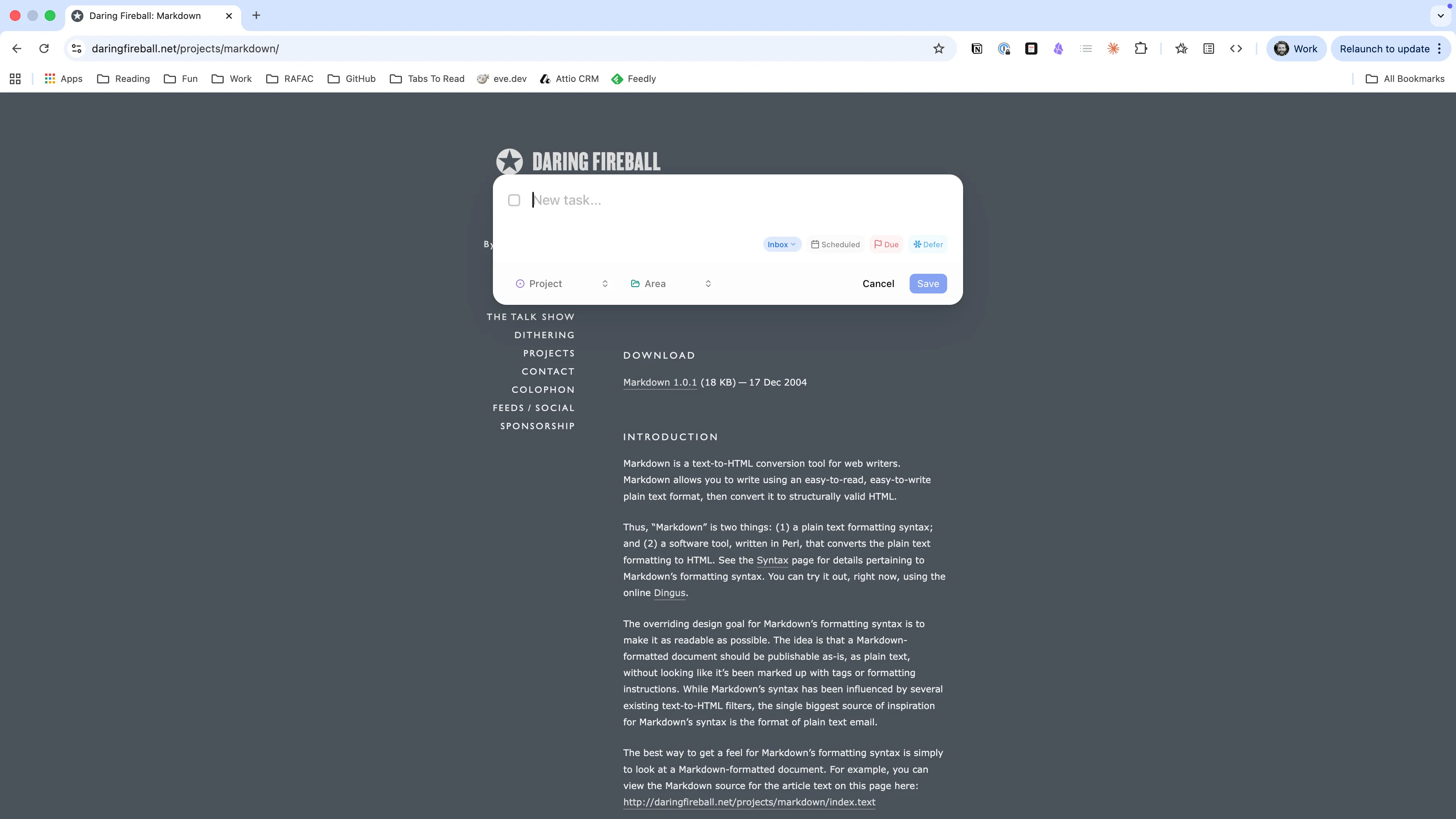 Quick entry pane over another application